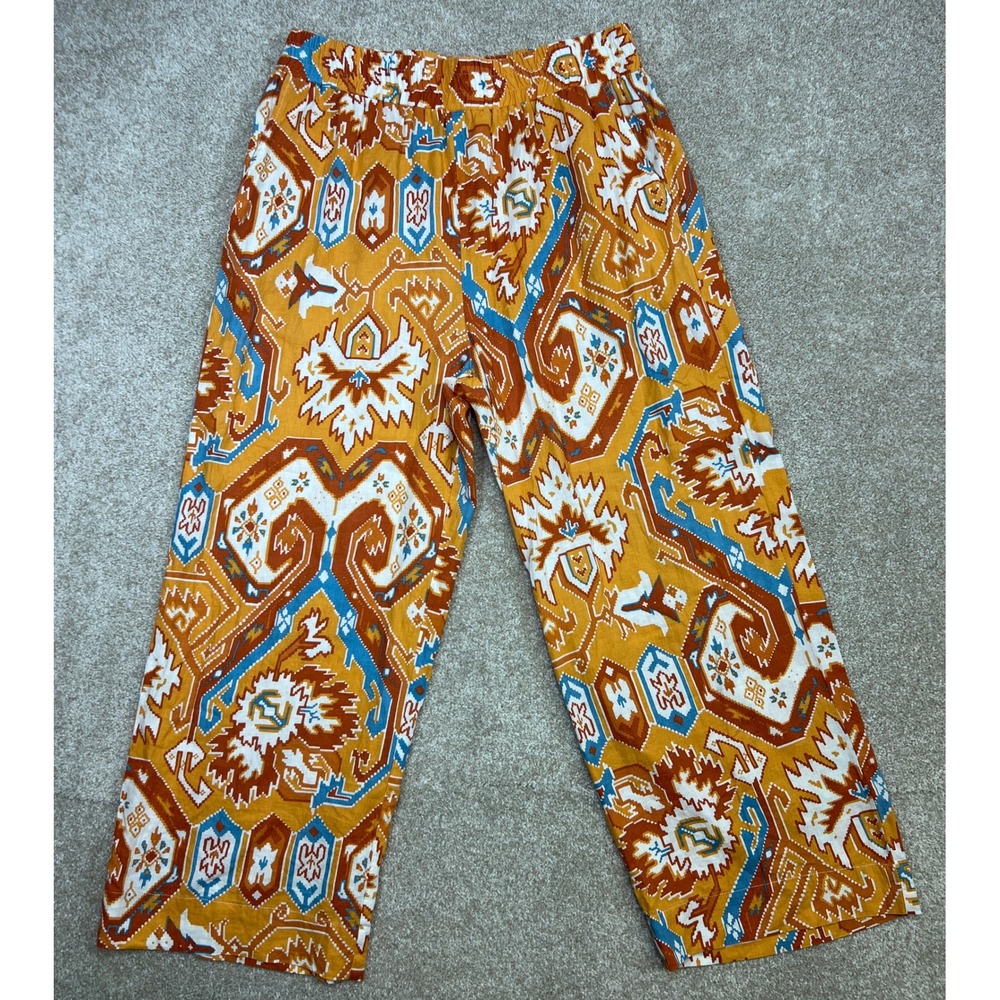 Christian Siriano New York Women's Lounge Pants L‎ Geometric Print Wide Leg